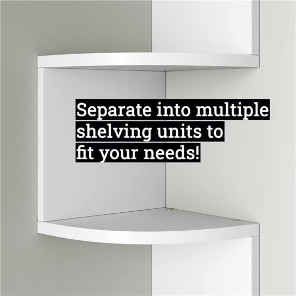 5-Tier Corner Shelves, Floating Corner Shelf, Wall Organizer Storage, Wall Mount - Picture 3 of 5